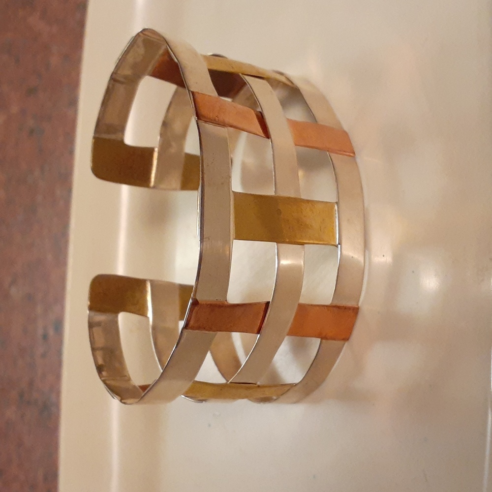 Rlm studio  gorgeous silver, copper and brass cuff bracelet - Picture 4 of 5